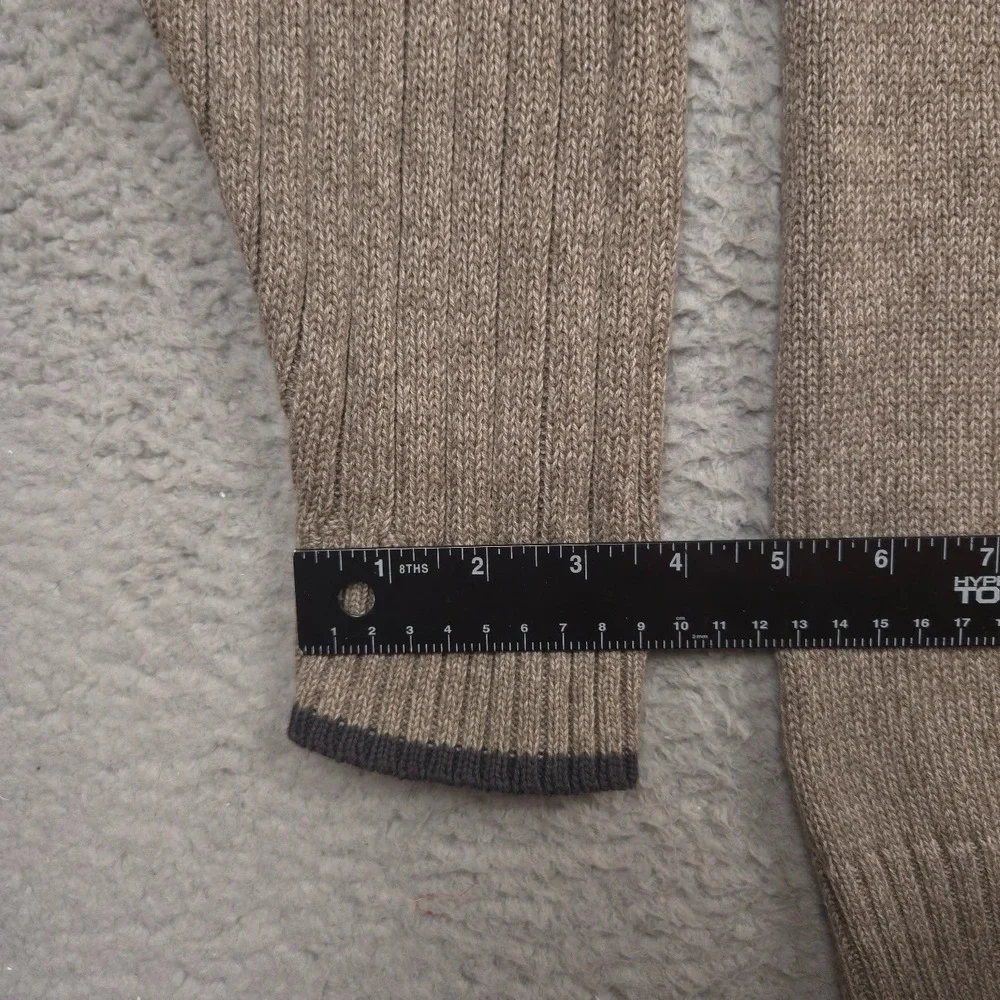 Columbia‎ Sweater Mens 2XL Brown Blue Half Zip Pullover Cotton Striped Outdoors